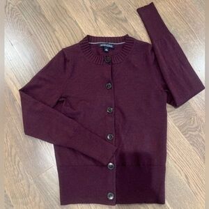 Banana Republic Sweater Cardigan Womens Small Maroon Red
